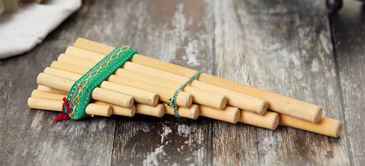 South American bamboo panpipes