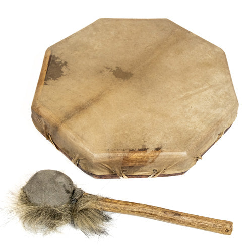 30cm Small Hexagon Shamanic Drum with Matching Beater Mallet