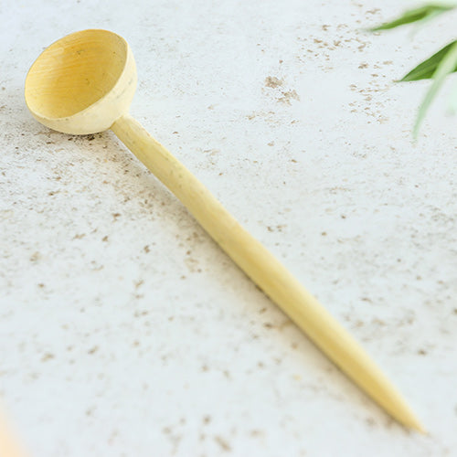 Handmade large lemon wood spoon ladle, kitchen utensil