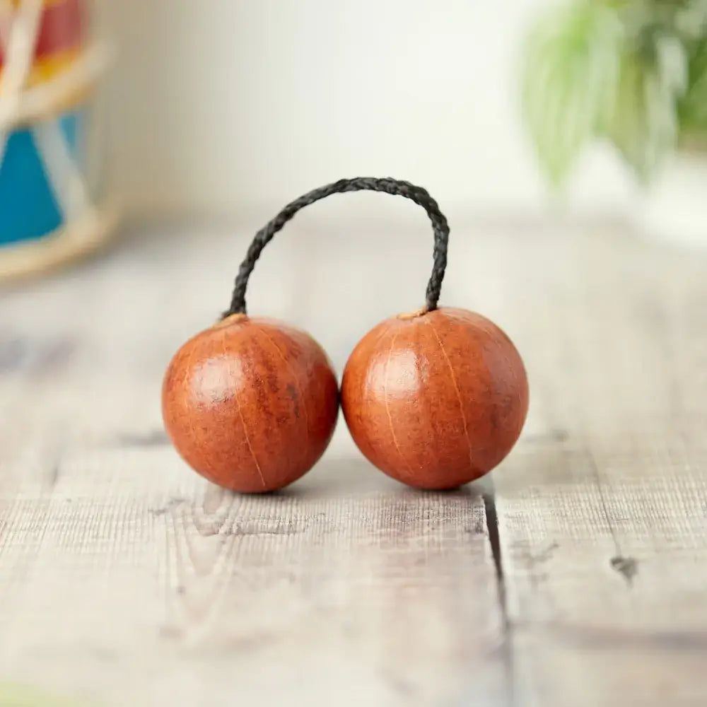 Natural Gourd Kashaka Shaker Black Cord 