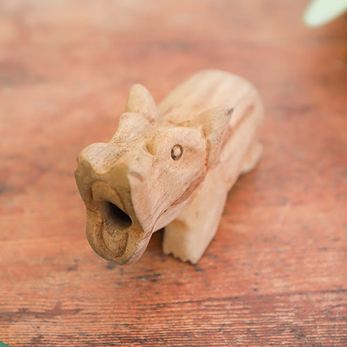 Solid Wooden Pig Whistle Ornament