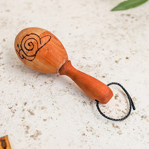 Small Jati Egg Rattle Shaker Instrument Snail Design