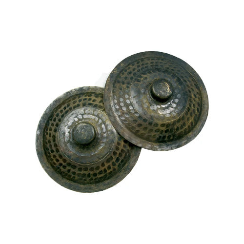 Solid brass metal hand cymbals top