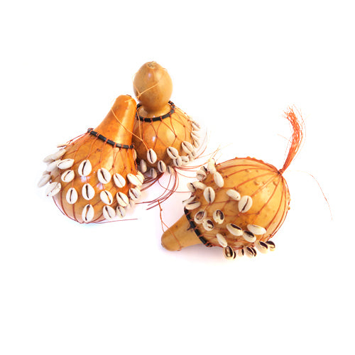 cowrie calabash shaker from Kenya