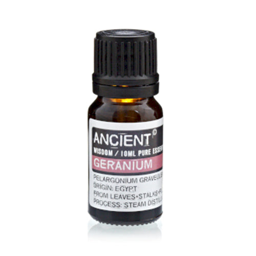 Geranium Essential Oil 10ml on White Background