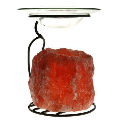 himalayan salt lamp oil burner white backdrop