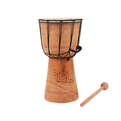 30cm Djembe Drum with Snail Design and Beater