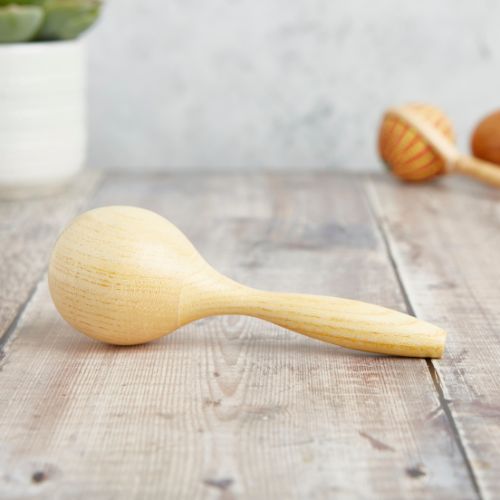 single solid wood maraca