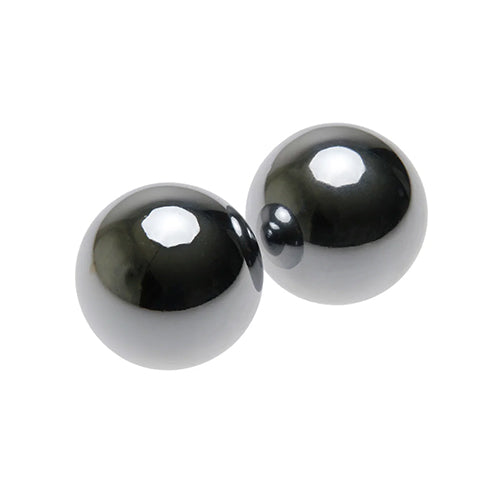 Pair of Baoding Balls Close Up on White Background