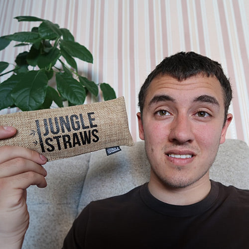 Ryan Bomzer presenting Jungle Straws by Jungle Culture advertisement