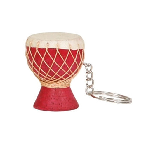 red djembe drum keyring