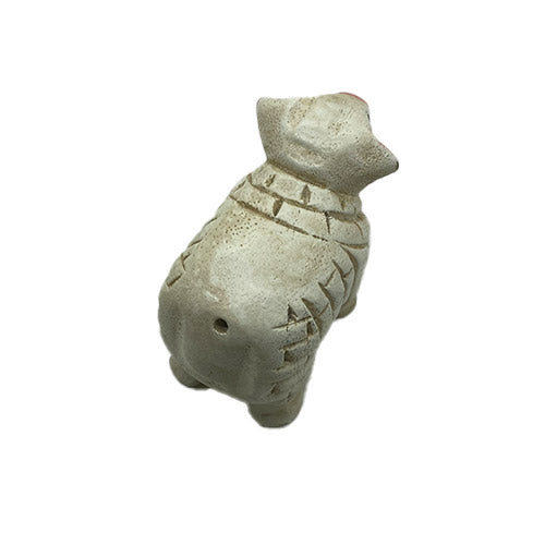 white sheep whistle in white background