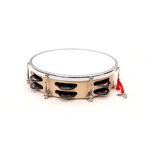 Drum tambourine instrument with head