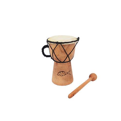 mini 15cm djembe drum with beater from Indonesia 