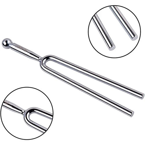 close up of 2 prong tuning fork