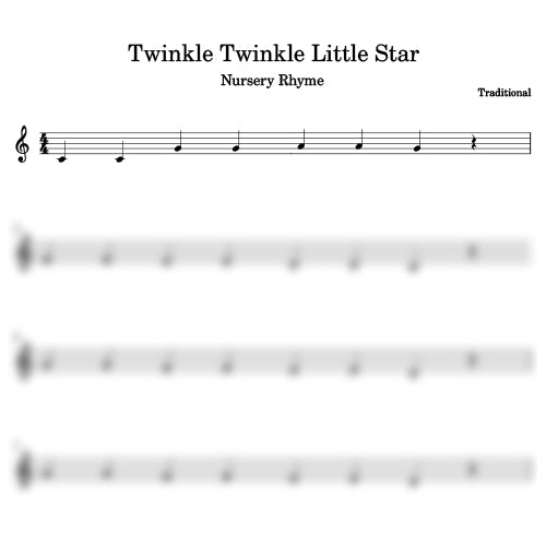 Twinkle Twinkle Little Star Sheet Music Preview