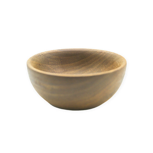 light wood walnut dipping bowl