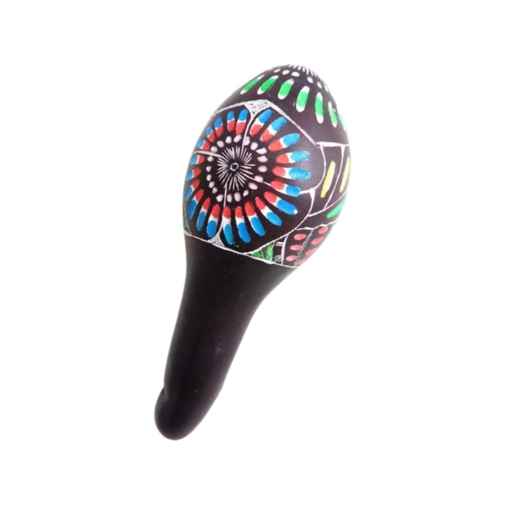 Hand painted huancayo maraca shaker 