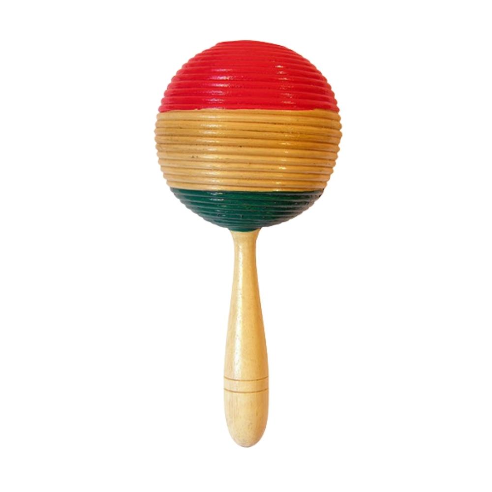 wooden handle rattan large rattle