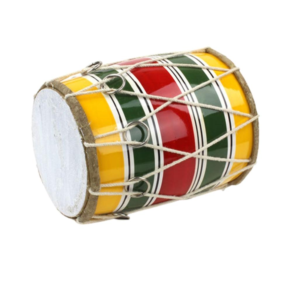 white background colourful dholak