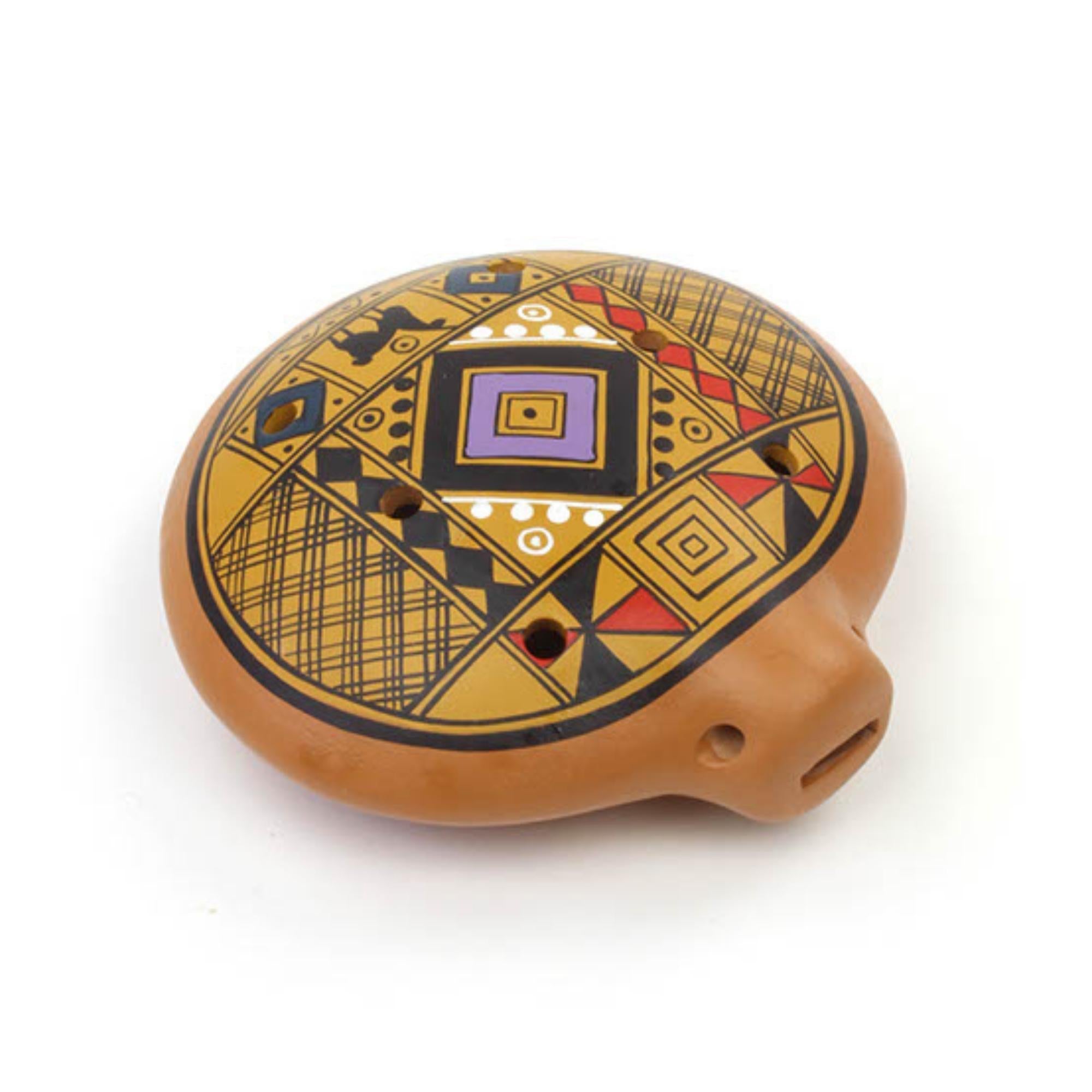 yellow Inca ocarina boxed