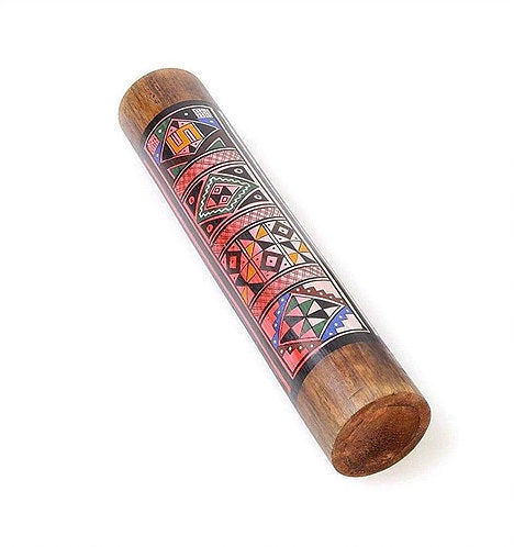 Painted Peruvian Rainstick - Carved Culture