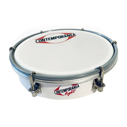 White Contemporanea tambourine with white background